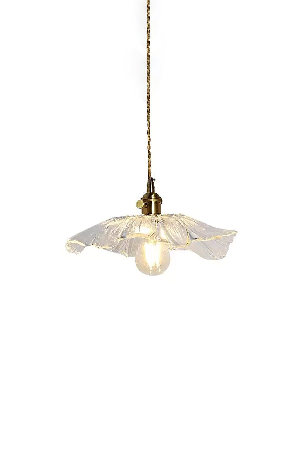 Vintage Lotus Blossom Glass Pendant Light - view 33 | everlamps