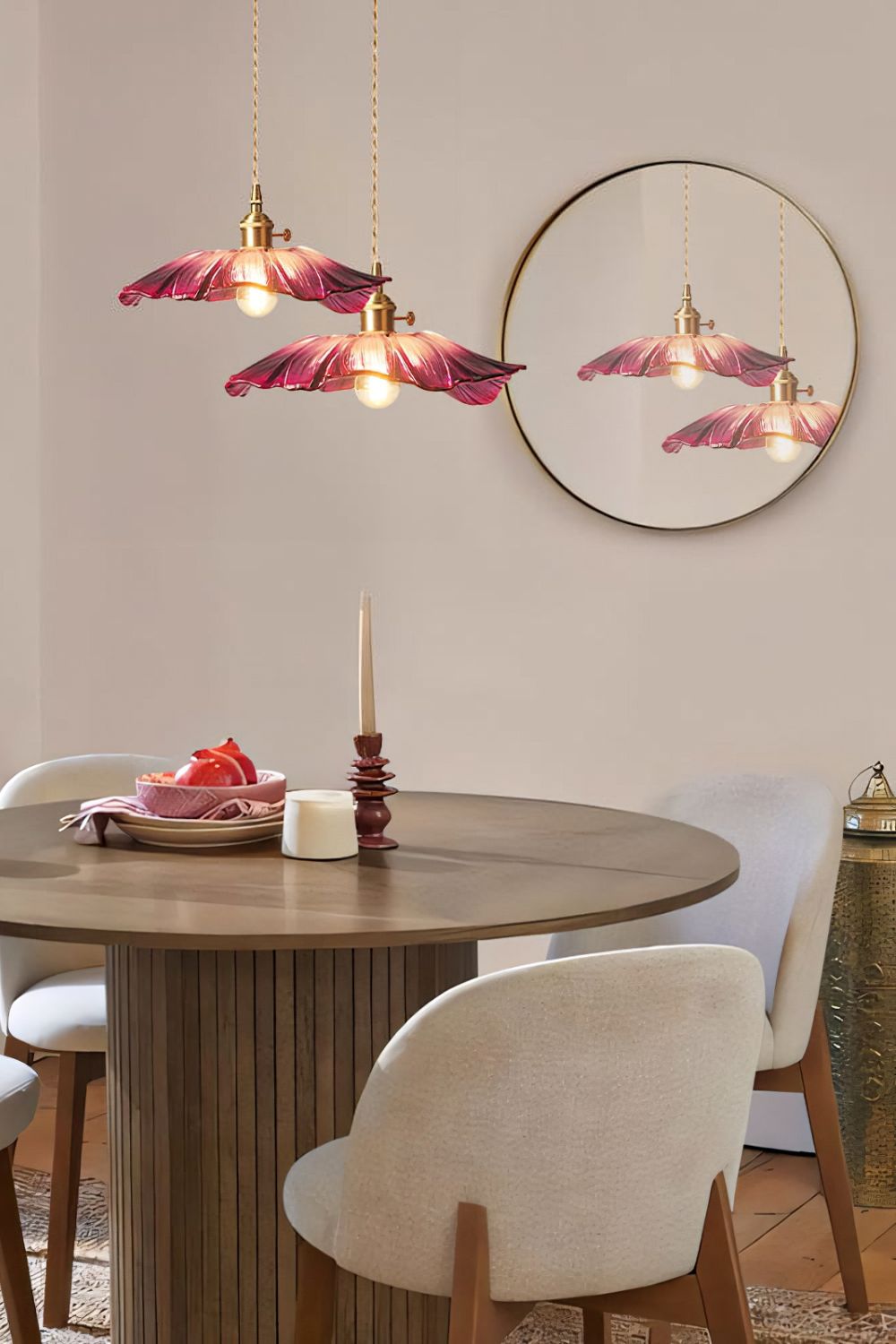 Vintage Lotus Blossom Glass Pendant Light - view 17 | everlamps