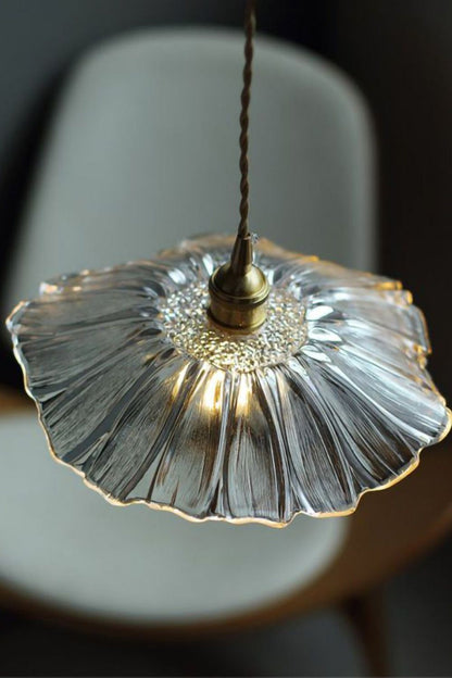 Vintage Lotus Blossom Glass Pendant Light - view 30 | everlamps