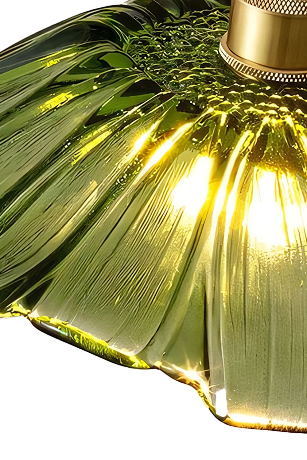 Vintage Lotus Blossom Glass Pendant Light - view 32 | everlamps