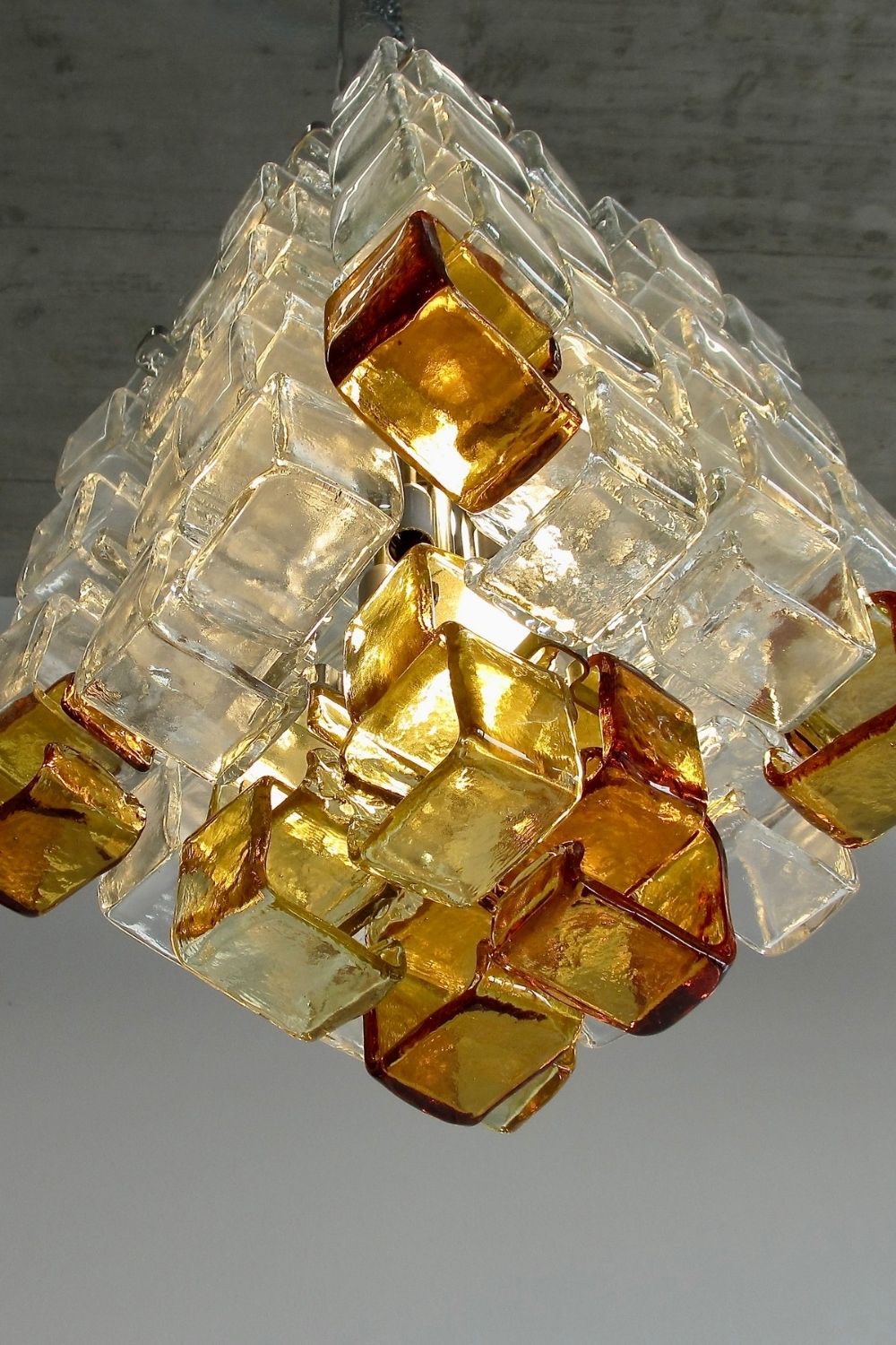Vintage MAZZEGA Glass Chandelier - view 8 | everlamps