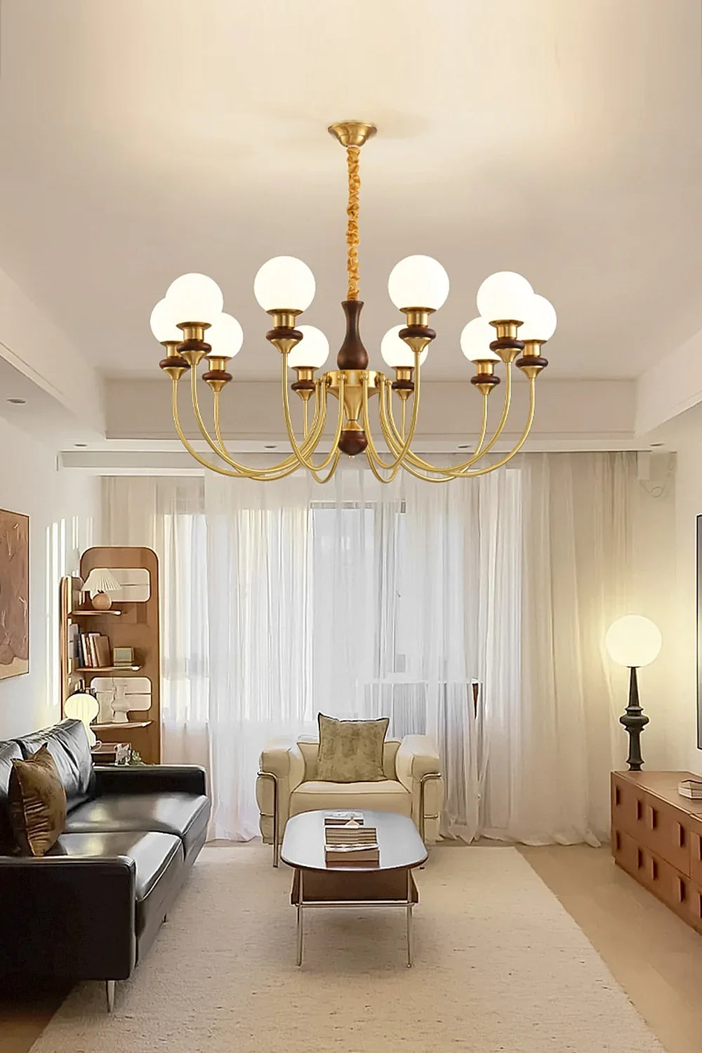 Vintage Monique Globe Chandelier - view 5 | everlamps