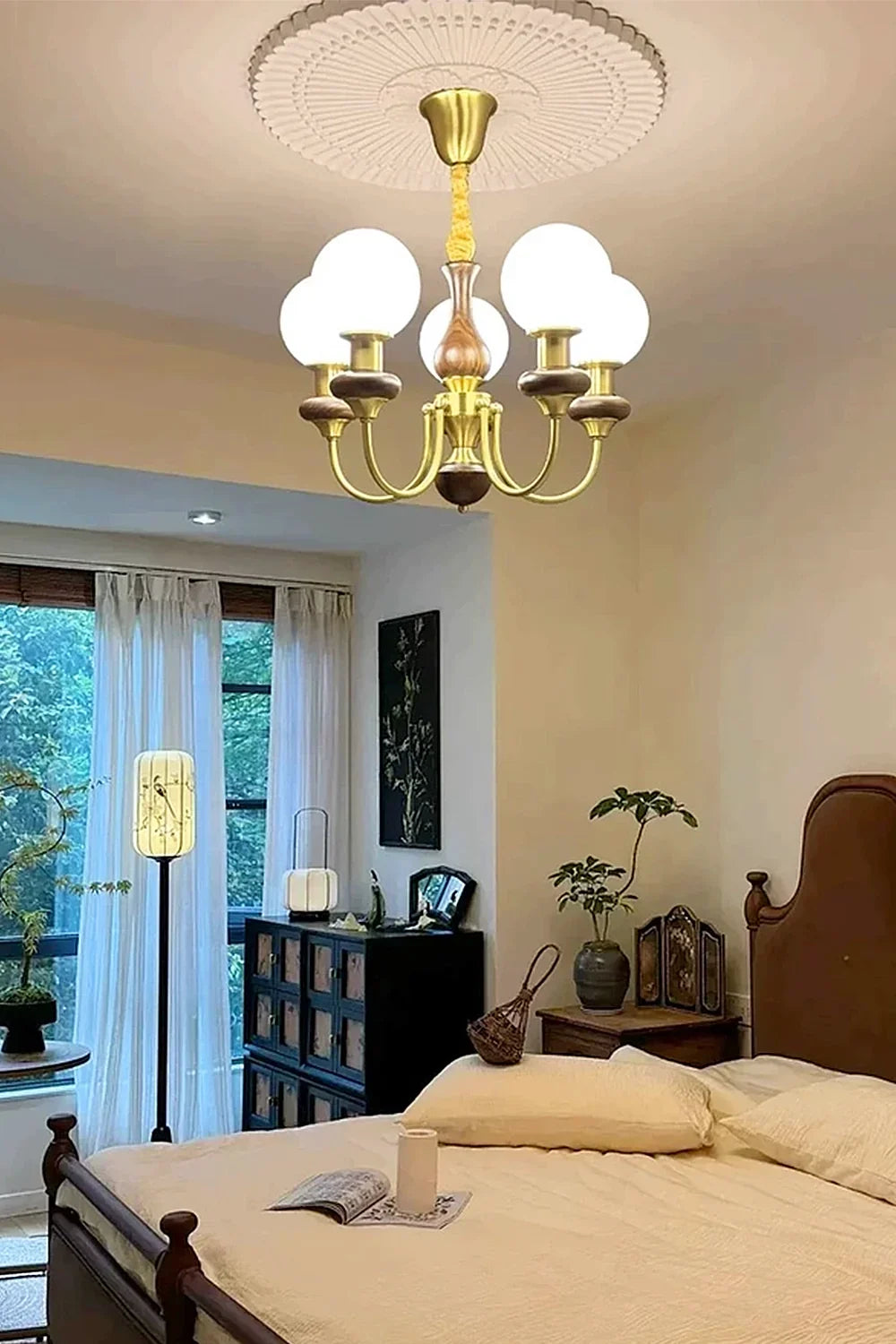 Vintage Monique Globe Chandelier - view 8 | everlamps