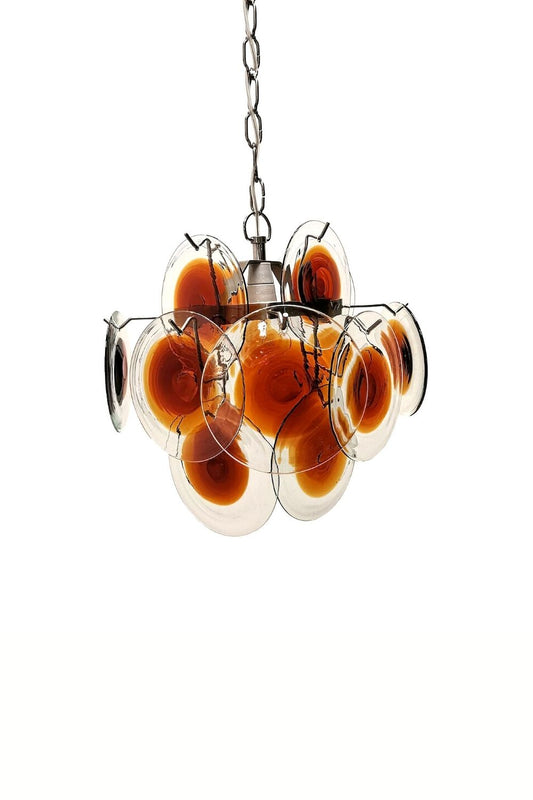 Vintage Art 18 Disk Orange Chandelier | everlamps