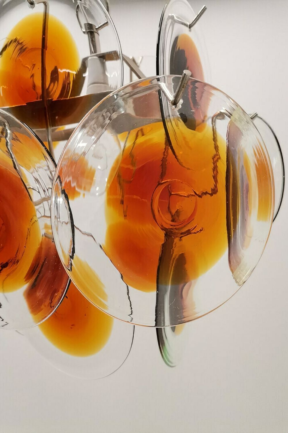 Vintage Art 18 Disk Orange Chandelier - view 12 | everlamps