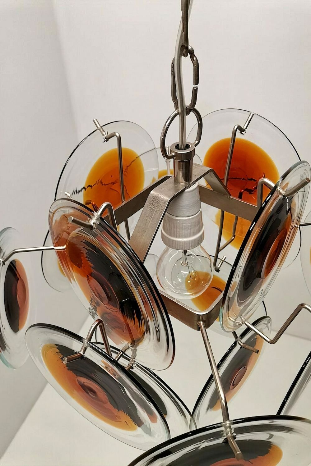 Vintage Art 18 Disk Orange Chandelier - view 13 | everlamps