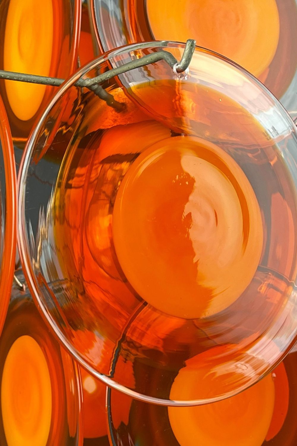 Vintage Art 18 Disk Orange Chandelier - view 9 | everlamps