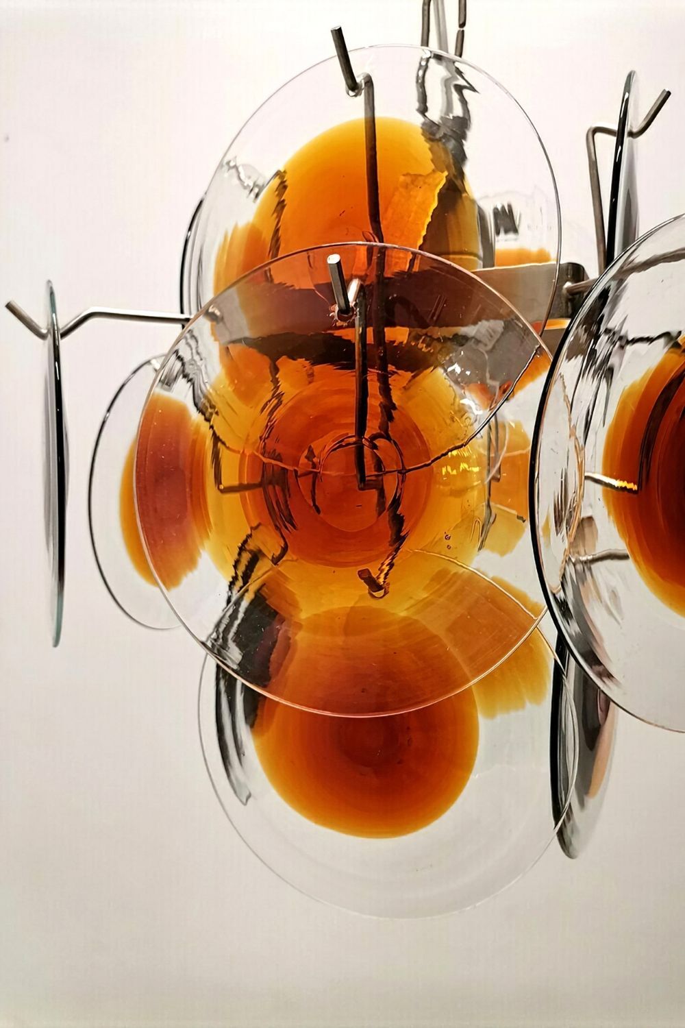 Vintage Art 18 Disk Orange Chandelier - view 10 | everlamps