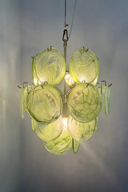 Vintage Art Green Discs Chandelier - view 15 | everlamps