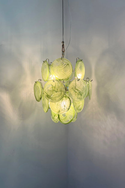 Vintage Art Green Discs Chandelier - view 14 | everlamps