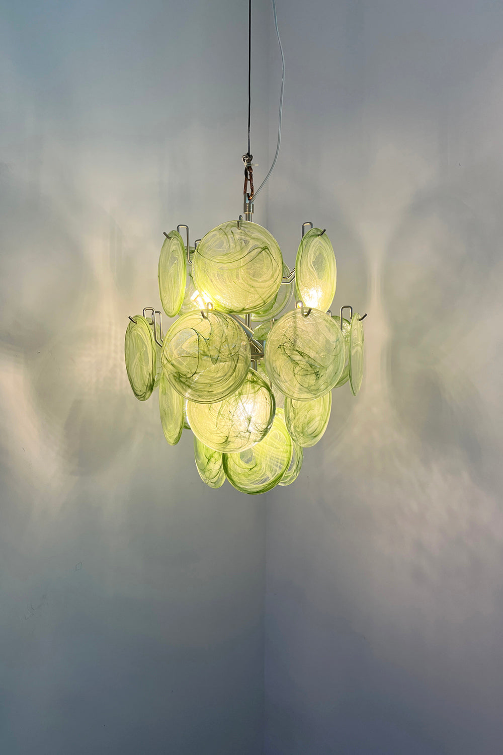 Vintage Art Green Discs Chandelier - view 13 | everlamps