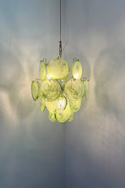Vintage Art Green Discs Chandelier - view 12 | everlamps