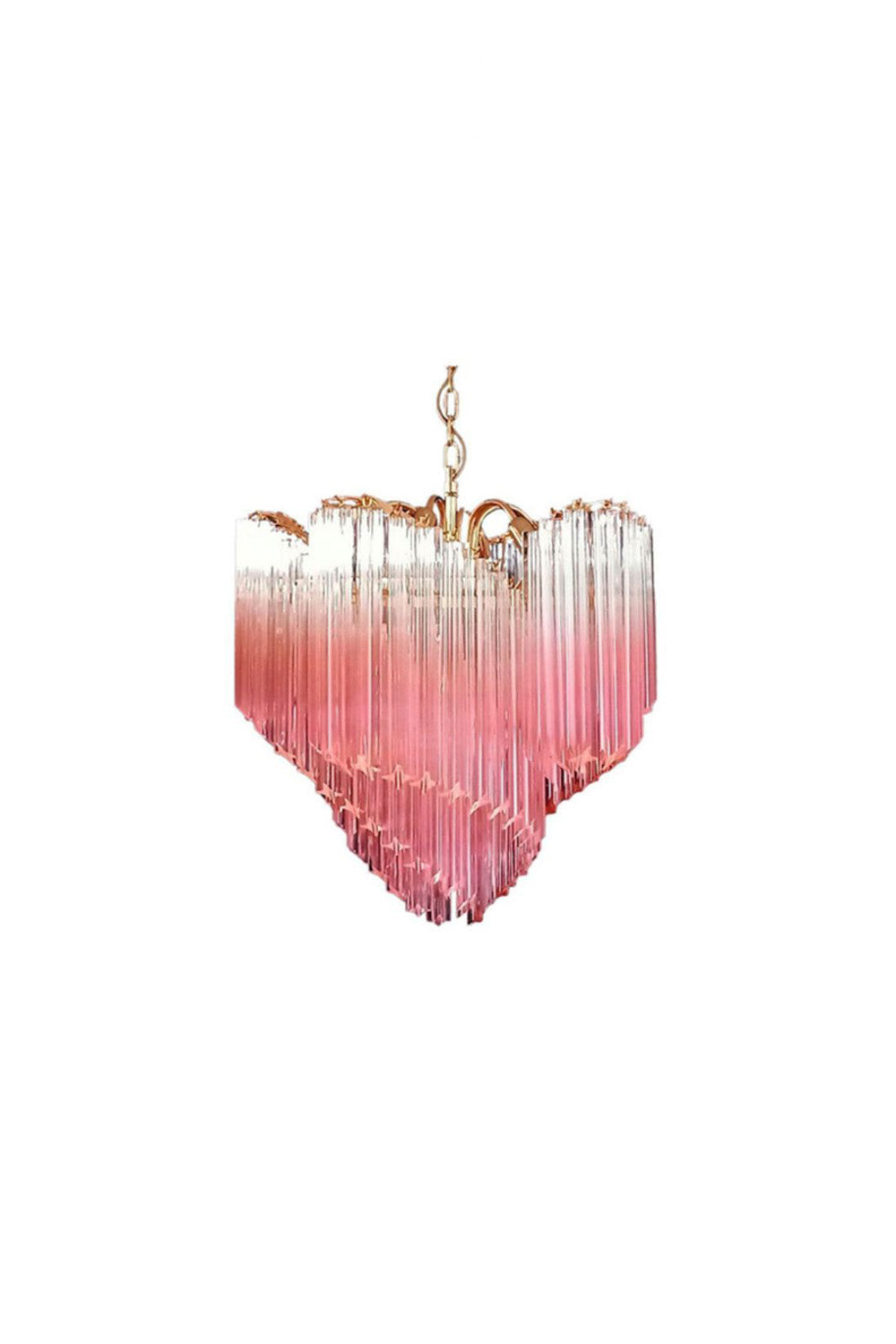 Vintage Pink Art Quadriedri Prism Chandelier | everlamps