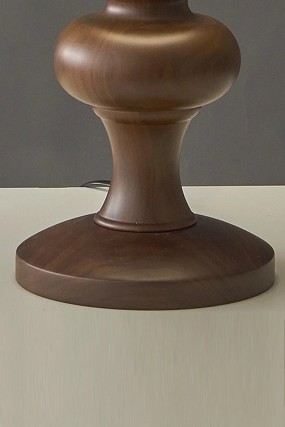 Vintage Print Walnut Table Lamp - view 11 | everlamps