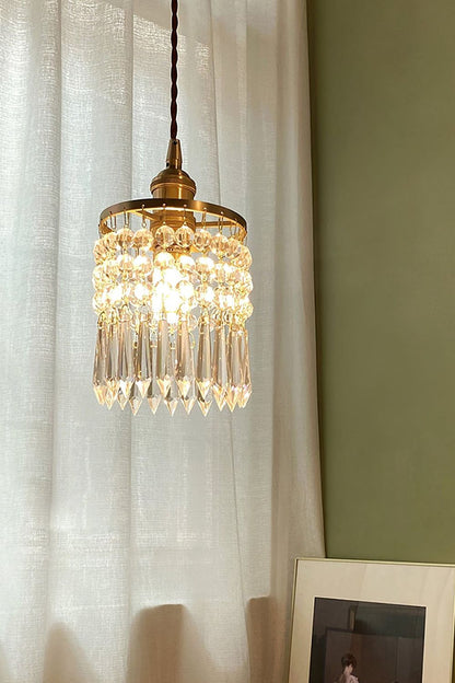 Vintage Prism Crystal Pendant Light - view 4 | everlamps
