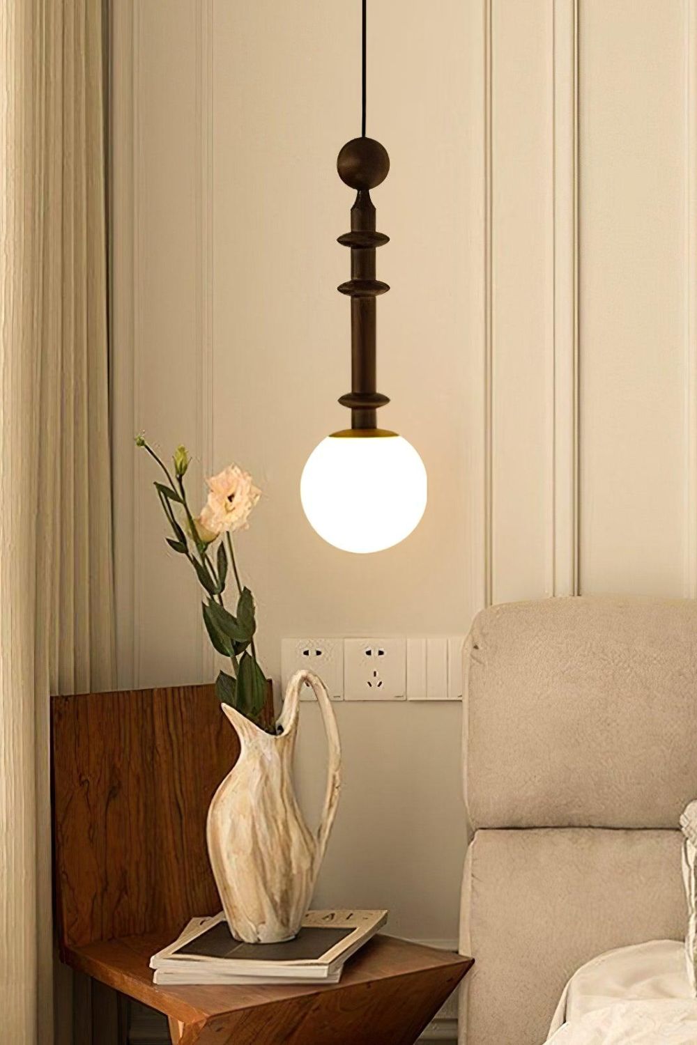 Vintage Roman Column Small Pendant Light - view 2 | everlamps