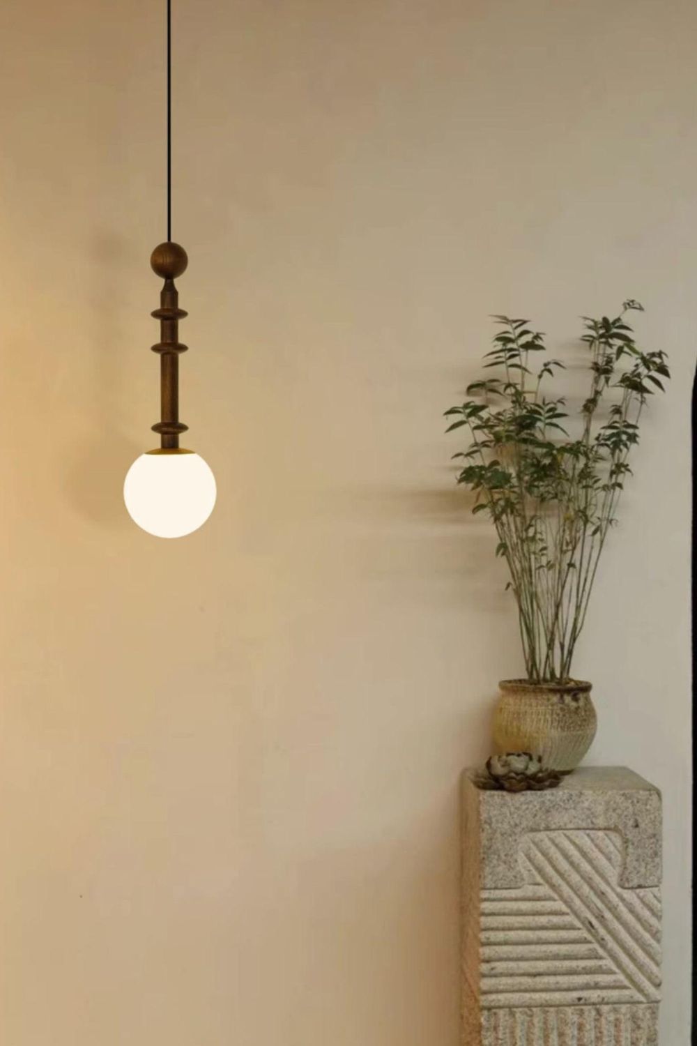 Vintage Roman Column Small Pendant Light - view 8 | everlamps