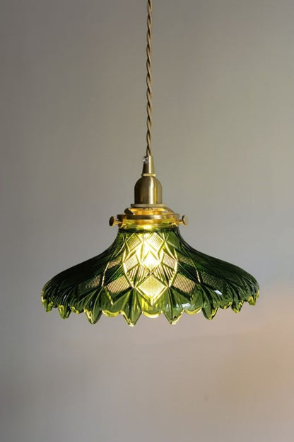 Vintage Textured Glass Pendant Light - view 8 | everlamps