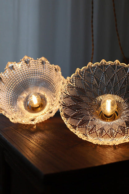 Vintage Textured Glass Pendant Light - view 17 | everlamps
