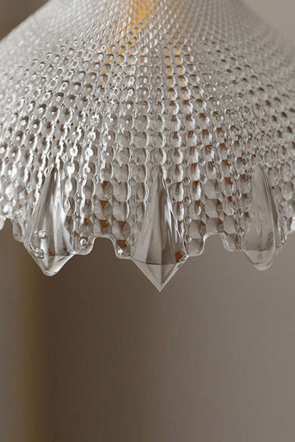 Vintage Textured Glass Pendant Light - view 18 | everlamps