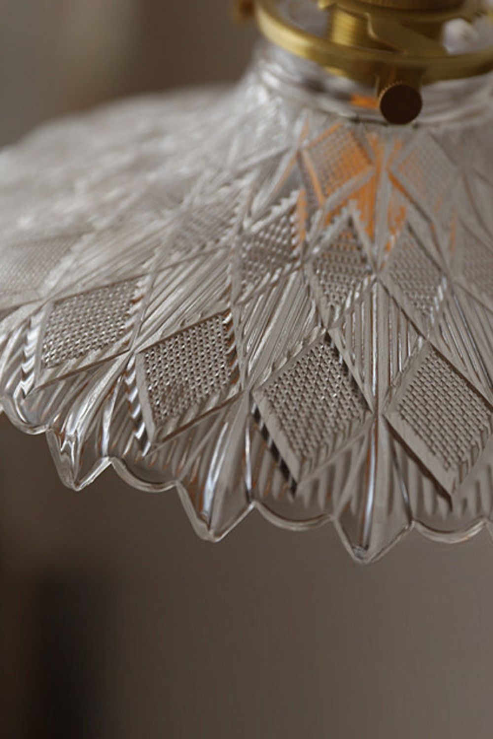 Vintage Textured Glass Pendant Light - view 19 | everlamps
