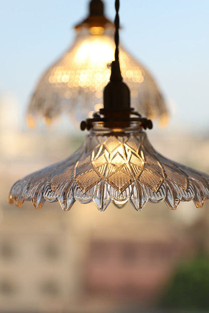 Vintage Textured Glass Pendant Light - view 15 | everlamps