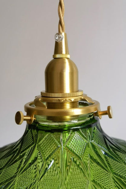 Vintage Textured Glass Pendant Light - view 20 | everlamps