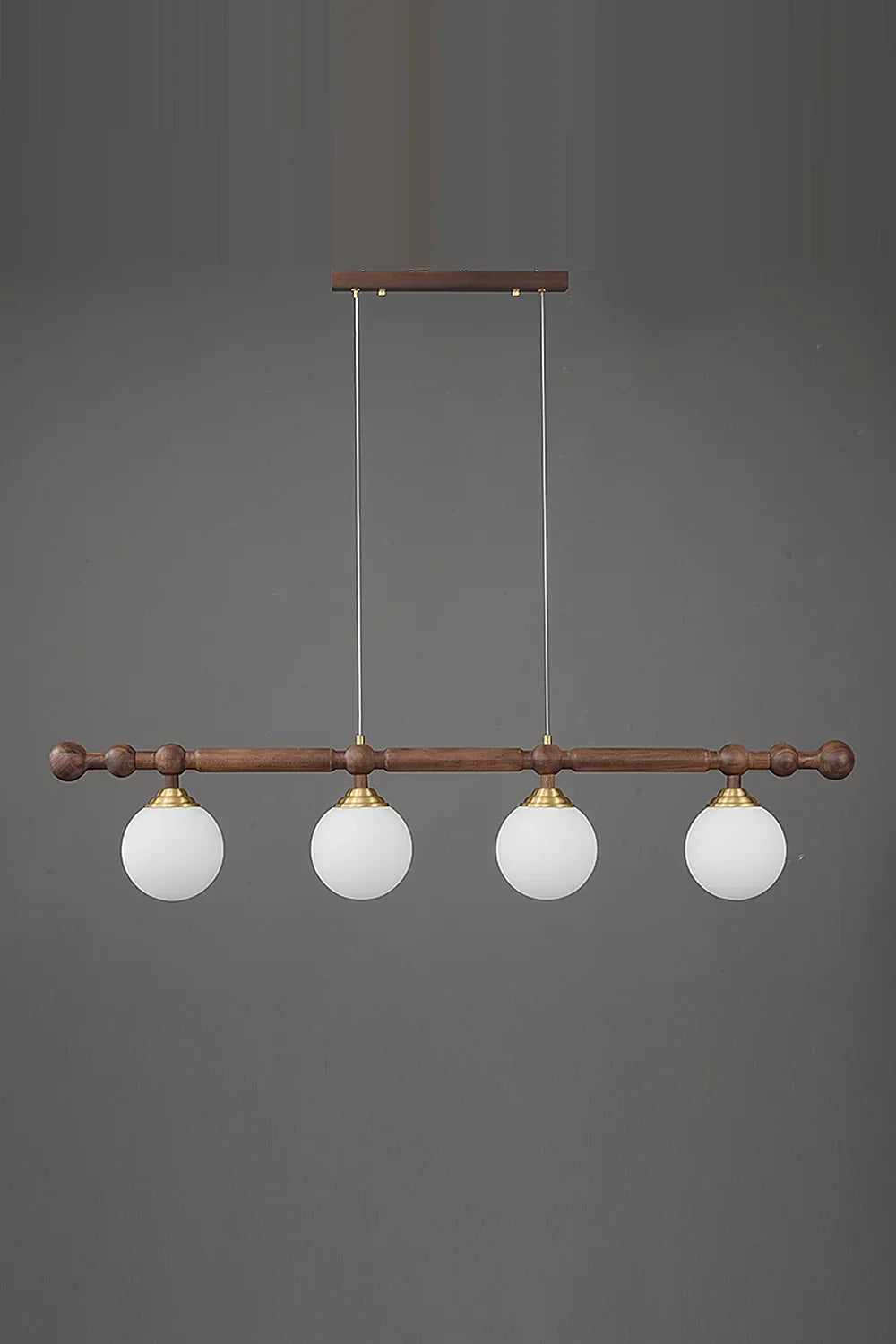 Vintage Walnut Dinging room Chandelier - view 12 | everlamps