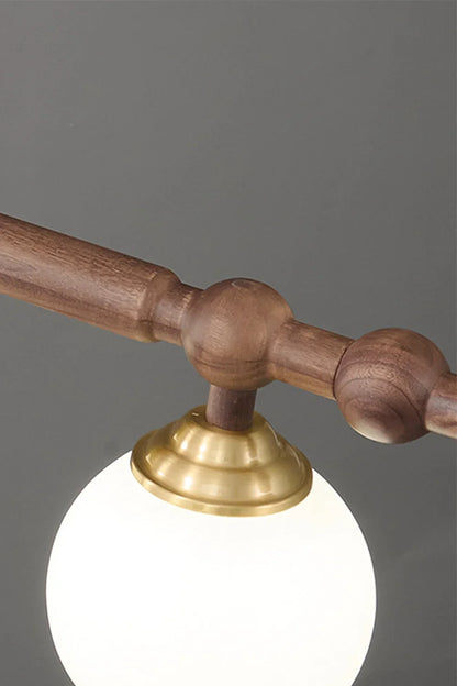 Vintage Walnut Dinging room Chandelier - view 14 | everlamps
