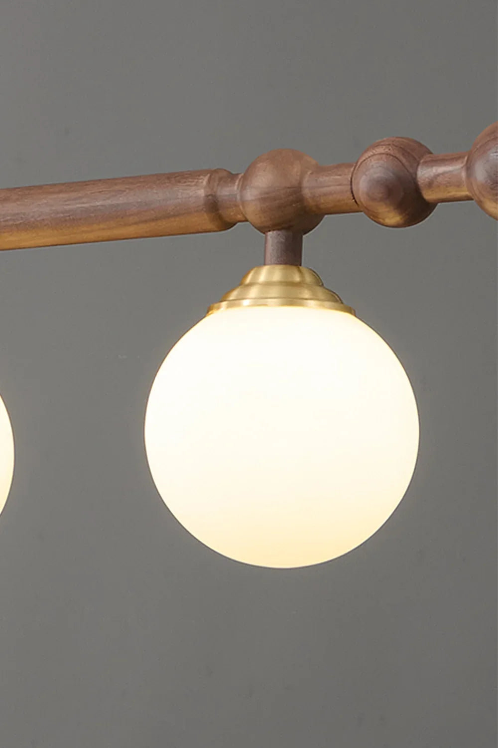 Vintage Walnut Dinging room Chandelier - view 13 | everlamps