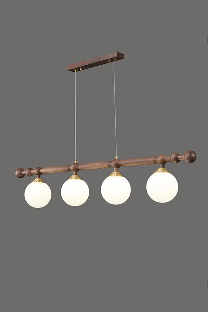 Vintage Walnut Dinging room Chandelier - view 10 | everlamps