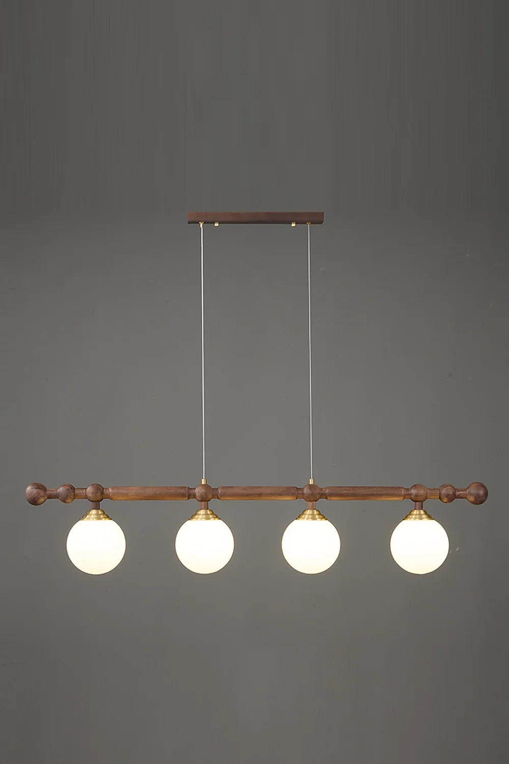 Vintage Walnut Dinging room Chandelier - view 11 | everlamps