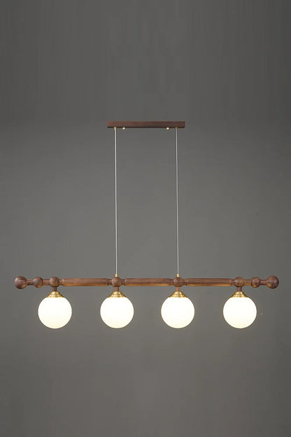 Vintage Walnut Dinging room Chandelier - view 11 | everlamps