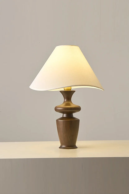 Vintage Walnut Table Lamp - view 7 | everlamps