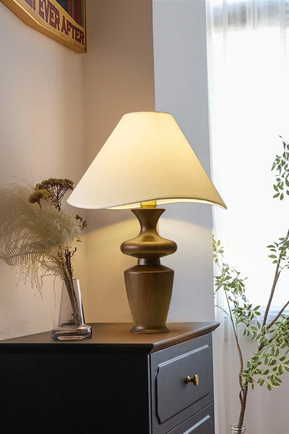 Vintage Walnut Table Lamp - view 3 | everlamps