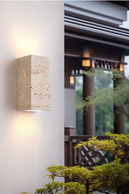 Vintage Yellow Travertine Wall Lamp - view 5 | everlamps