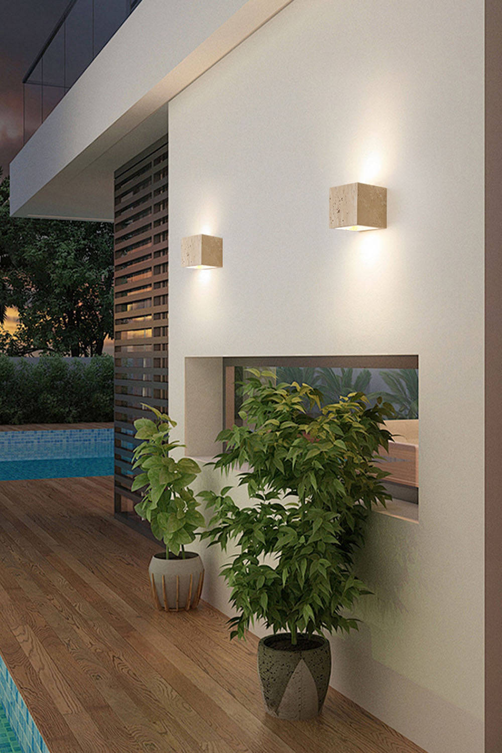Vintage Yellow Travertine Wall Lamp - view 12 | everlamps