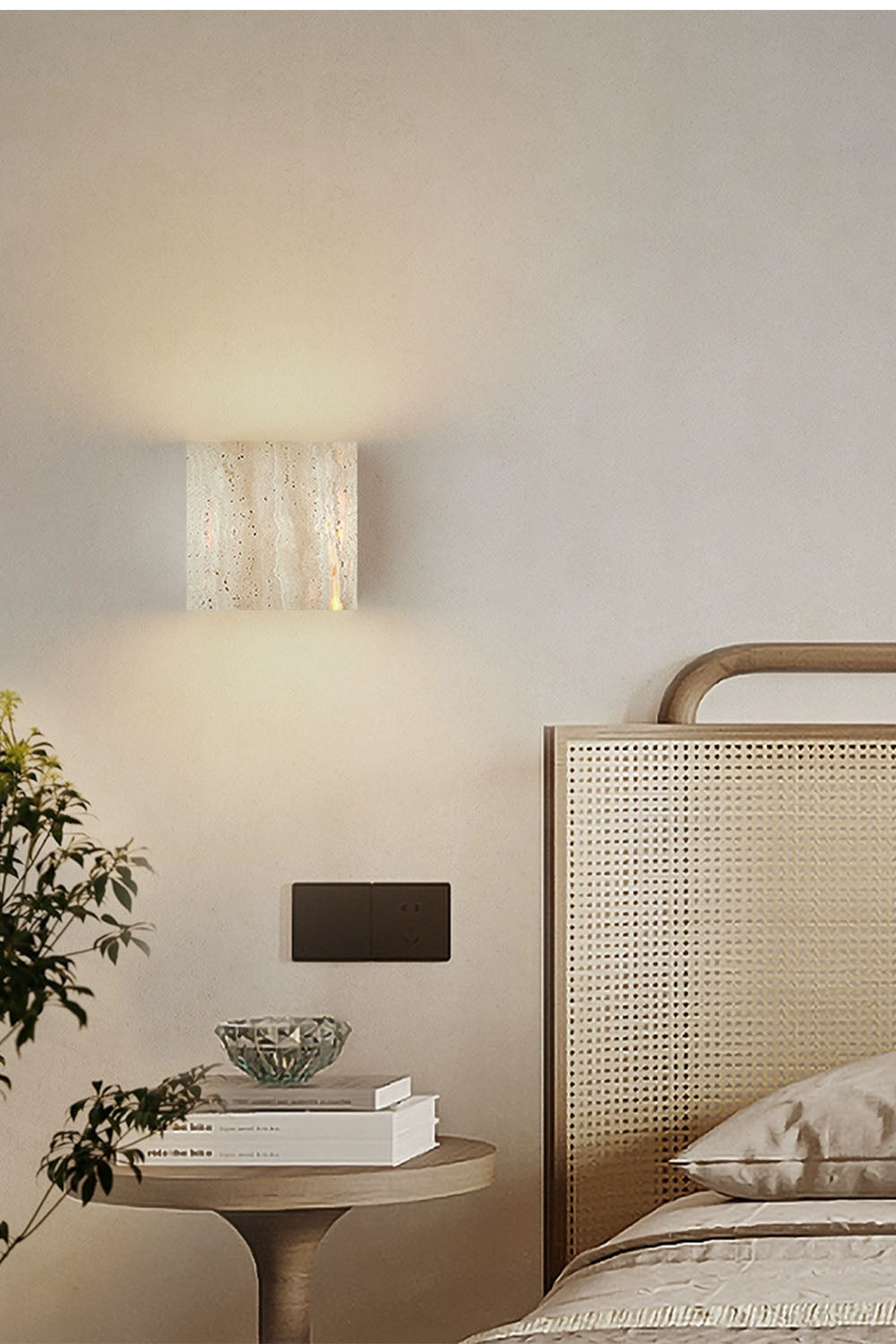 Vintage Yellow Travertine Wall Lamp - view 6 | everlamps