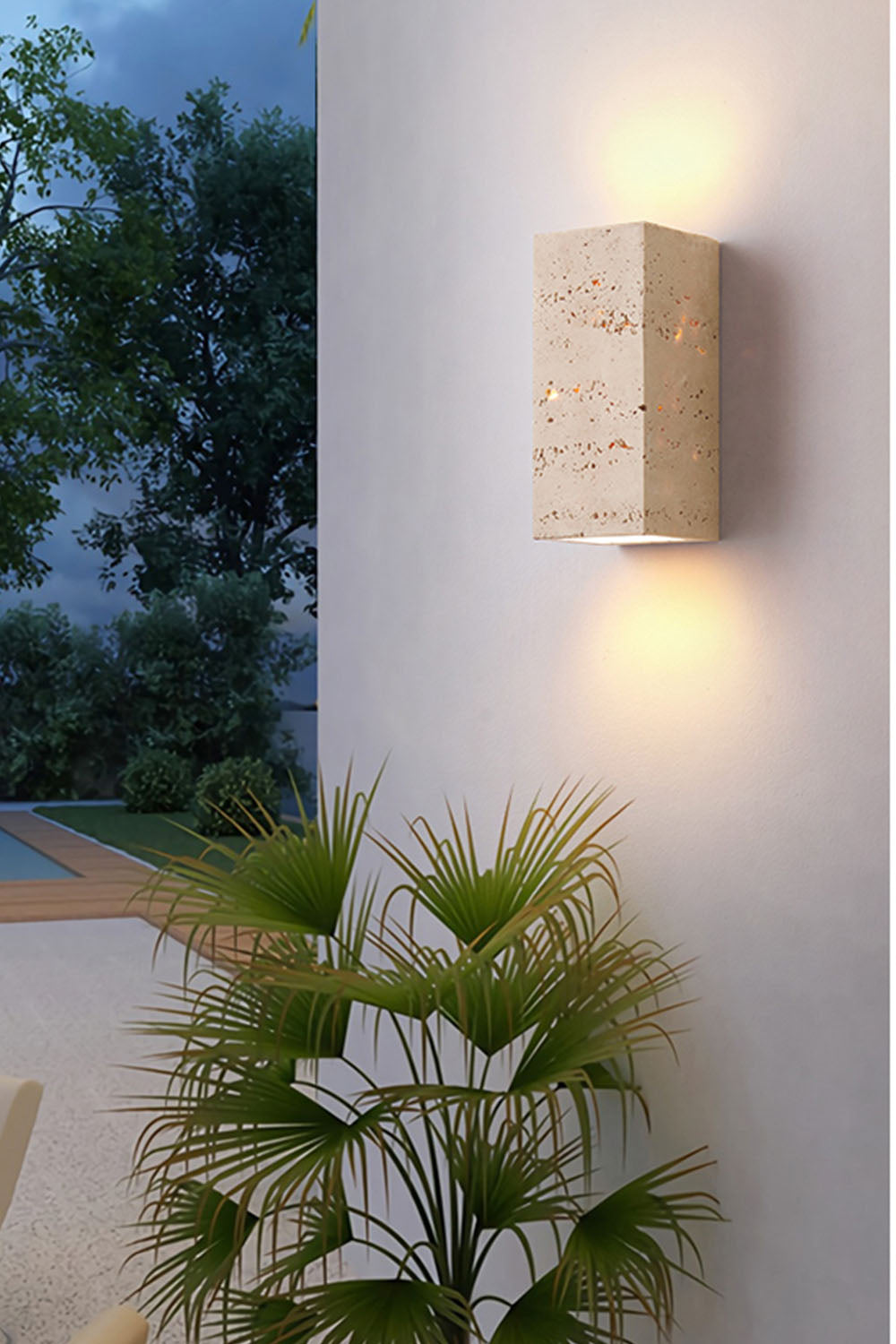 Vintage Yellow Travertine Wall Lamp - view 8 | everlamps
