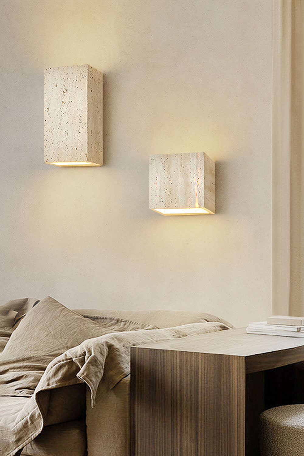 Vintage Yellow Travertine Wall Lamp - view 9 | everlamps