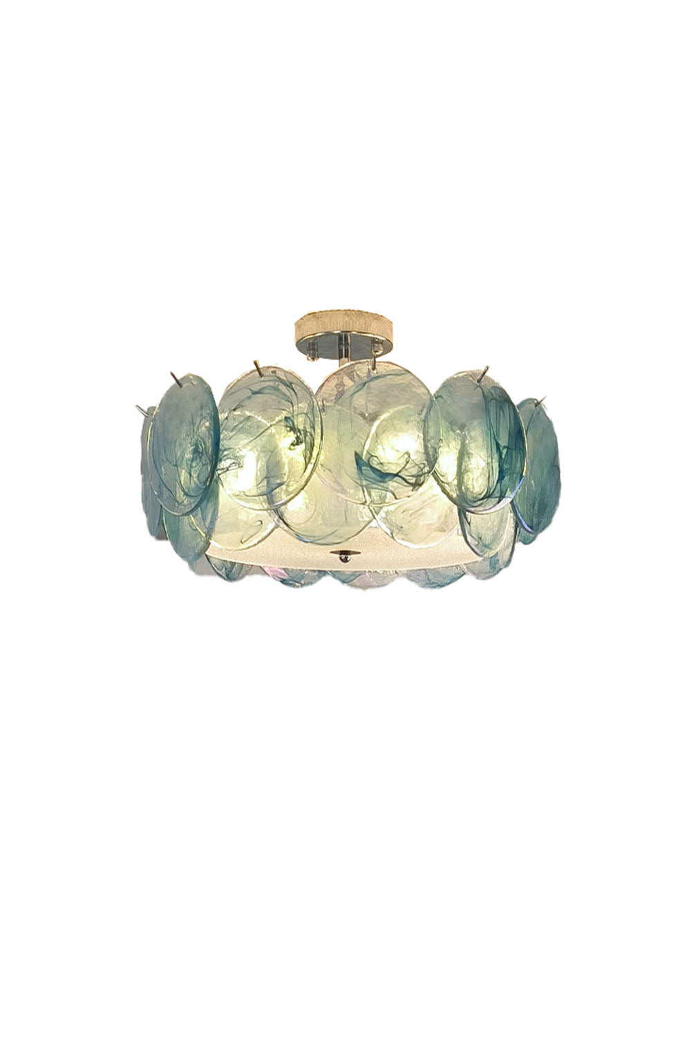 Vistosi-Style Glass Disc Ceiling Light - view 5 | everlamps