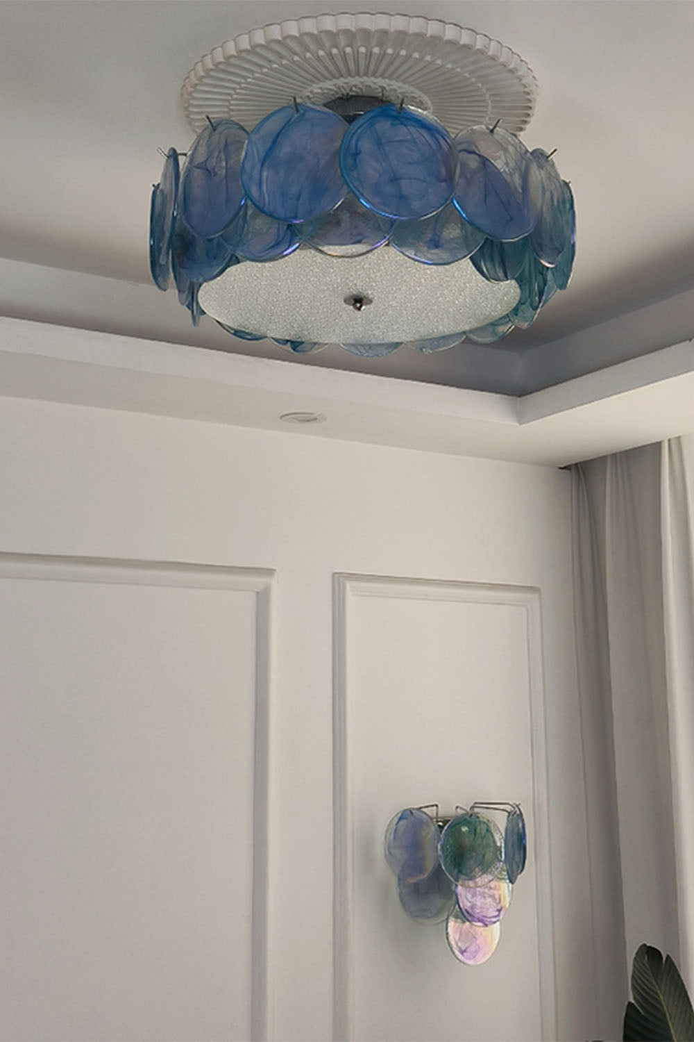 Vistosi-Style Glass Disc Ceiling Light - view 2 | everlamps