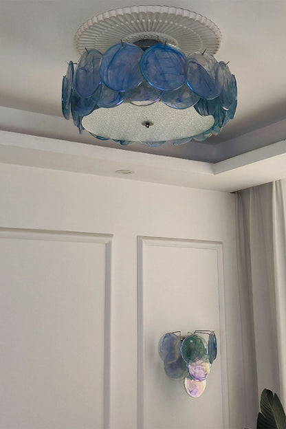 Vistosi-Style Glass Disc Ceiling Light - view 2 | everlamps