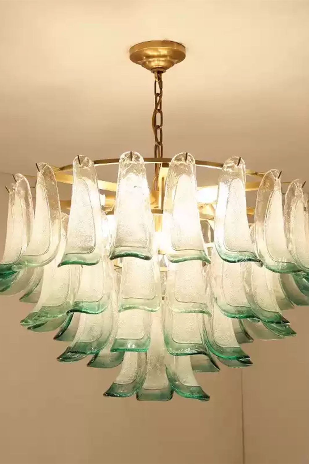 Vistosi-Style Glass Petal Chandelier - view 9 | everlamps