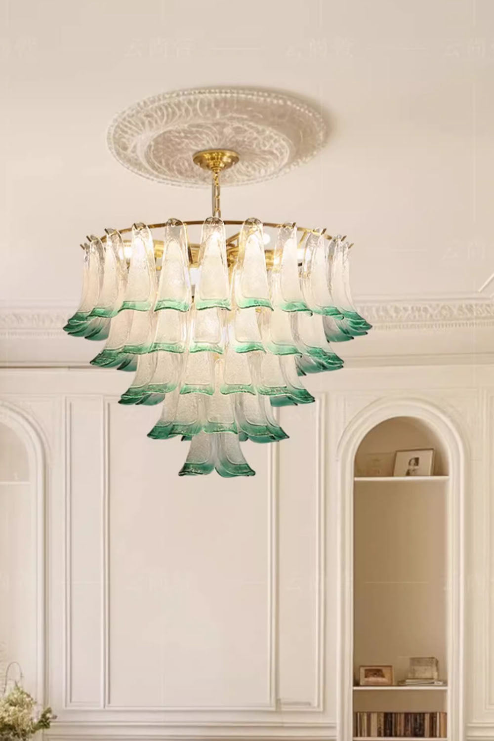 Vistosi-Style Glass Petal Chandelier - view 5 | everlamps