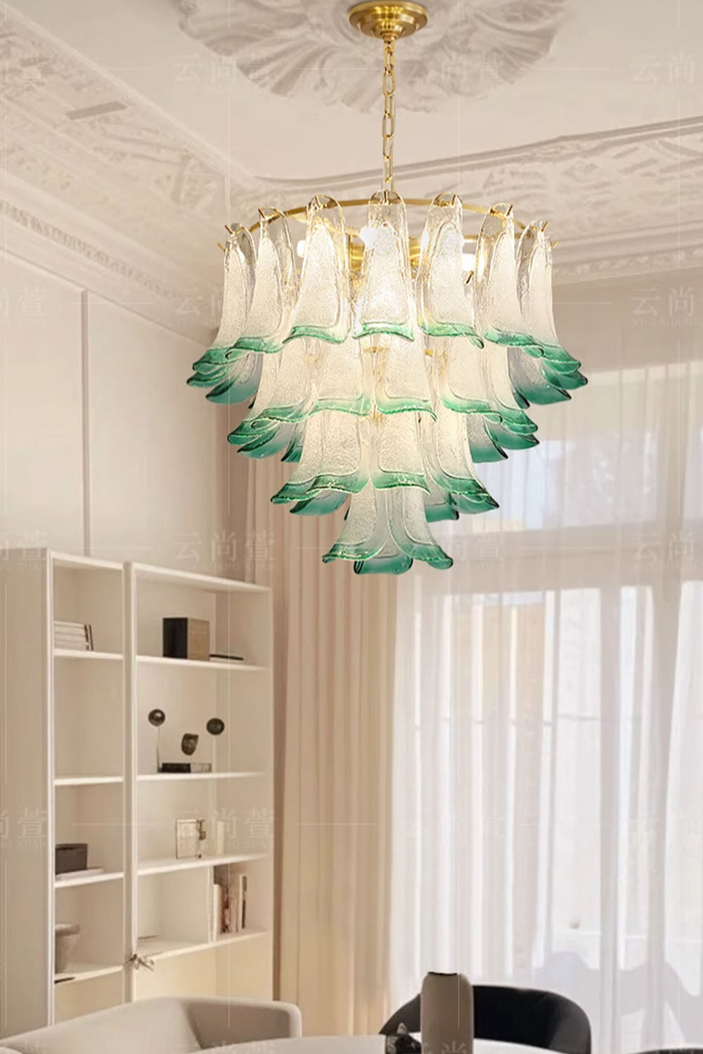 Vistosi-Style Glass Petal Chandelier - view 3 | everlamps