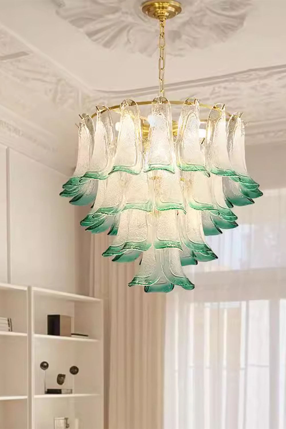 Vistosi-Style Glass Petal Chandelier - view 7 | everlamps