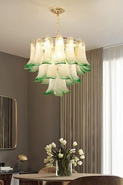 Vistosi-Style Glass Petal Chandelier - view 2 | everlamps