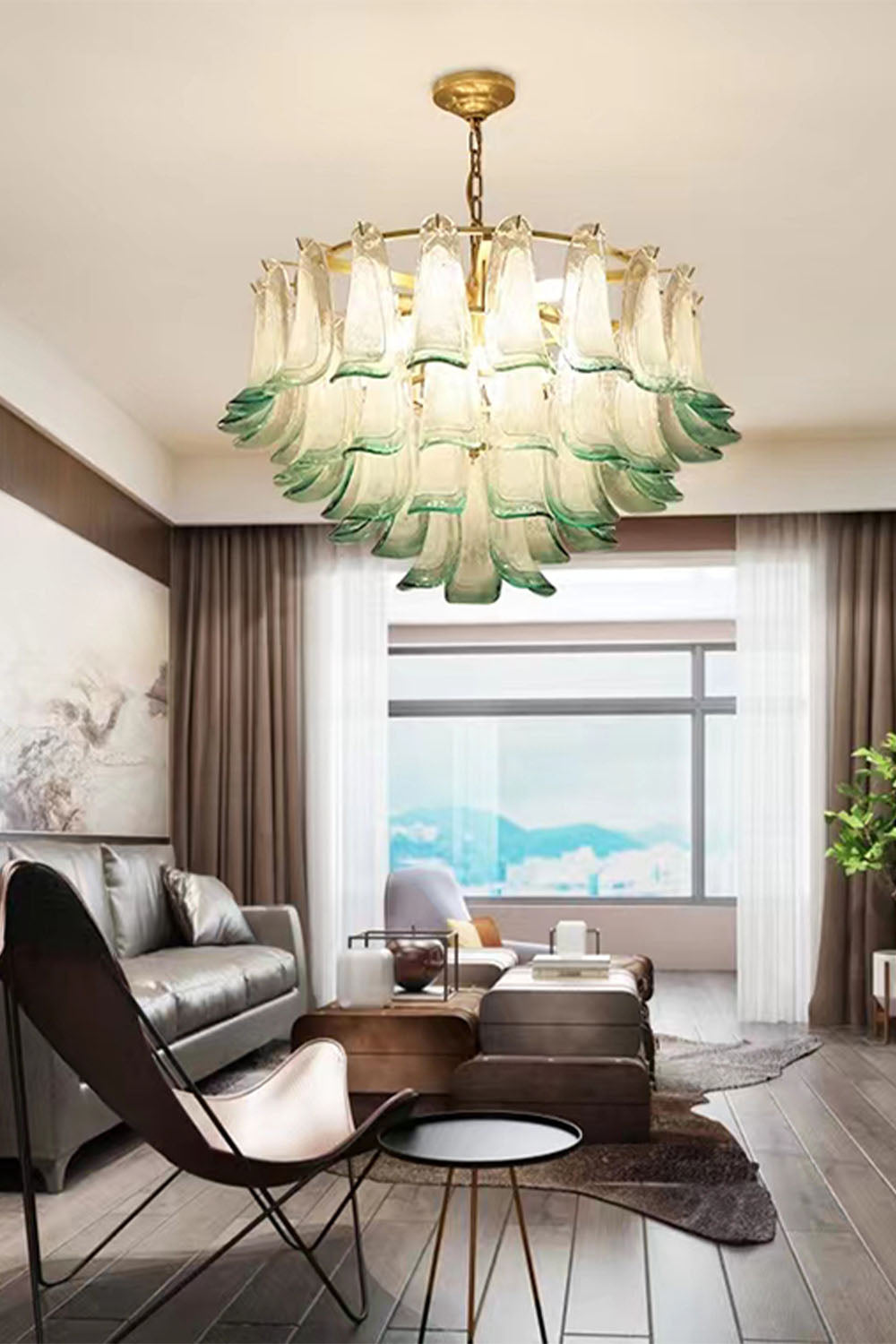 Vistosi-Style Glass Petal Chandelier - view 4 | everlamps