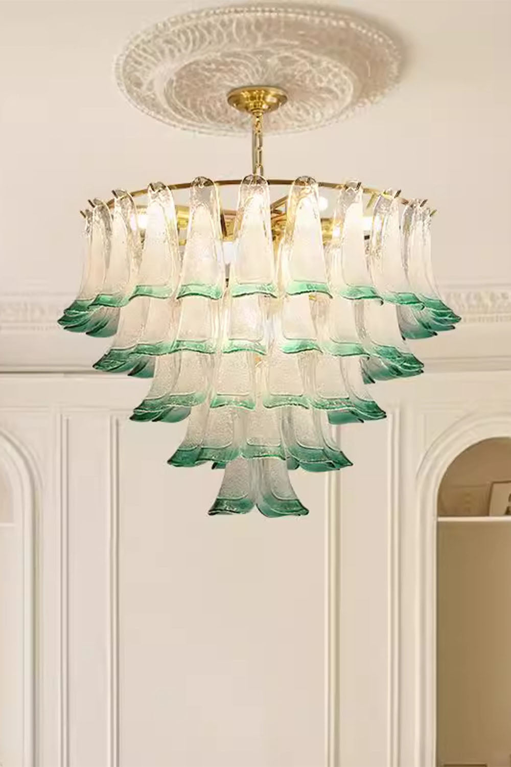 Vistosi-Style Glass Petal Chandelier - view 11 | everlamps